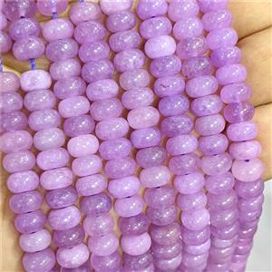 Lilac Dye Jade Beads Smooth Rondelle, approx 5x8mm [GB26803]