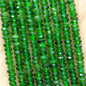 Natural Green Diopside Rondelle Beads Faceted, approx 2x3mm [GB26820]