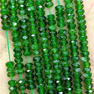 Natural Green Diopside Beads Faceted Rondelle, approx 2.5x4mm [GB26821]