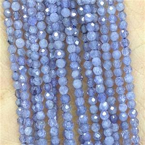 Natural Tanzanite Beads Blue Faceted Round, approx 2mm [GB26823]