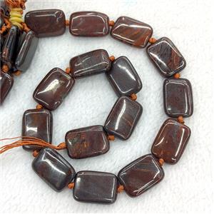 Iron Tiger Eye Stone Rectangle Beads Red, approx 18-25mm [GB26830]
