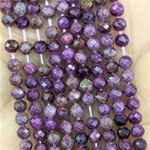 Natural Purple Sugilite Beads Faceted Round, approx 3.4mm [GB26850]