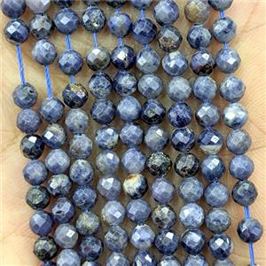 Natural Blue Sapphire Beads Faceted Round AB-Grade, approx 4mm [GB26864]