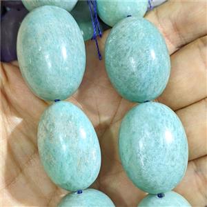 Natural Green Amazonite Egg Beads, approx 22-35mm, 6pcs per st [GB26922]