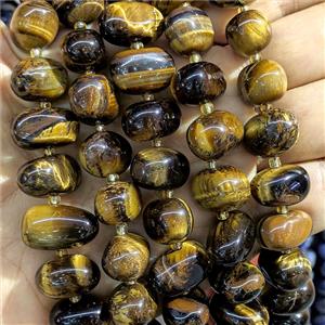 Tiger Eye Stone Nugget Beads Freeform, approx 12-16mm [GB26934]