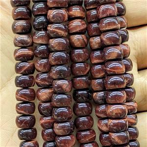 Tiger Eye Stone Rondelle Beads Smooth Red Dye, approx 5x8mm [GB26985]