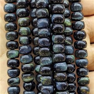 Tiger Eye Stone Rondelle Beads Inkblue Dye Smooth, approx 5x8mm [GB26988]