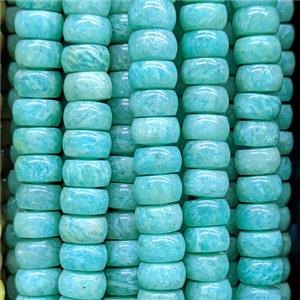 Natural Green Amazonite Rondelle Beads Smooth, approx 5x8mm [GB26989]