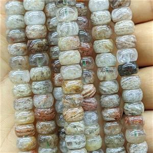 Natural Chlorite Quartz Rondelle Beads Smooth, approx 5x8mm [GB26994]