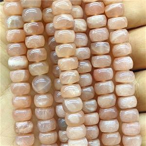 Peach Sunstone Rondelle Beads Smooth, approx 5x8mm [GB26996]