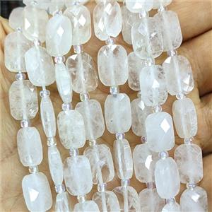 Clear Crystal Quartz Rectangle Beads Faceted, approx 8-12mm [GB27005]