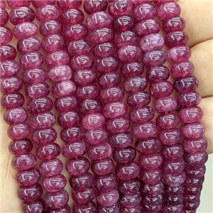 Red Jade Rondelle Beads Smooth Dye, approx 5x8mm [GB27028]