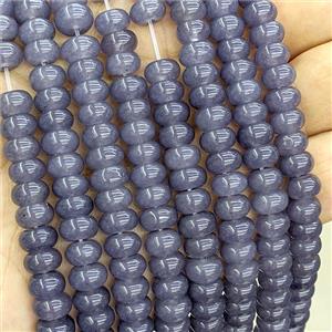 Gray Jade Rondelle Beads Smooth Dye, approx 5x8mm [GB27030]