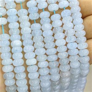 Lt.blue Jade Rondelle Beads Smooth Dye, approx 5x8mm [GB27032]