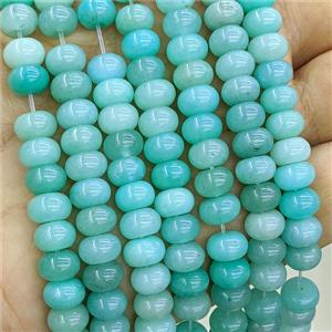 Teal Jade Rondelle Beads Smooth Dye, approx 5x8mm [GB27034]