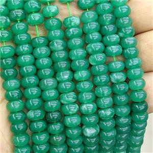 Green Jade Rondelle Beads Smooth Dye, approx 5x8mm [GB27037]