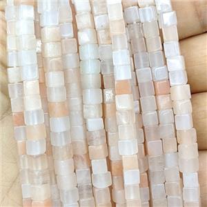 Pink Aventurine Cube Beads, approx 4mm [GB27052]