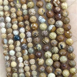 Picture Jasper Beads Faceted Round, approx 3mm [GB27103-3MM]