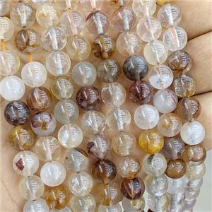Yellow Hematoid Quartz Beads Smooth Round, approx 10mm [GB27122-10MM]