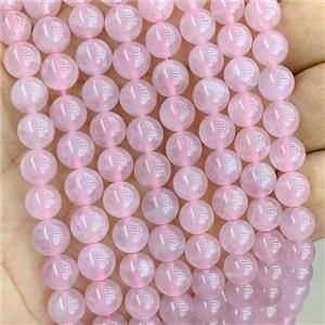 Natural Madagascar Rose Quartz Beads Pink Smooth Round, approx 10mm [GB27127-10MM]