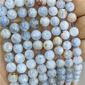 Natural Blue Celestite Beads Smooth Round, approx 10mm [GB27131-10MM]