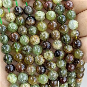 Natural Green Garnet Beads Smooth Round, approx 10mm [GB27138-10MM]