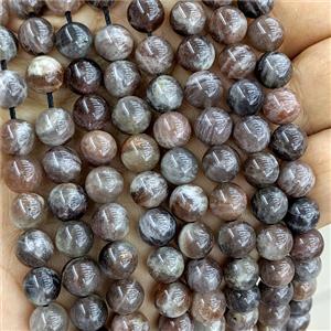 Natural Black Sunstone Beads Smooth Round, approx 10mm [GB27149-10MM]