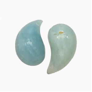 Natural Blue Chinese Amazonite Comma Pendant, approx 10-20mm [GM24550]