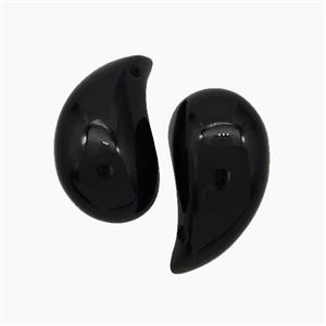 Natural Black Obsidian Comma Pendant, approx 10-20mm [GM24553]