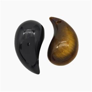 Natural Tiger Eye Stone Comma Pendant, approx 10-20mm [GM24557]