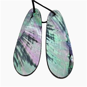 Gray Abalone Shell Teardrop Pendant, approx 12-40mm [GM24627]