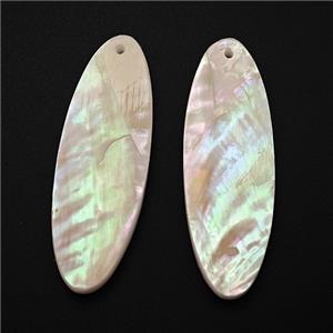 White MOP Shell Oval Pendant, approx 12-40mm [GM24629]