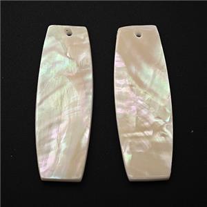 White MOP Shell Rectangle Pendant, approx 12-40mm [GM24632]