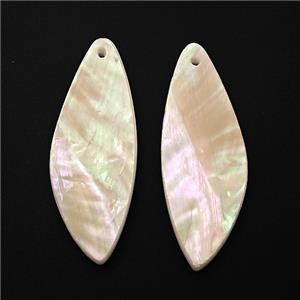 White MOP Shell Teardrop Pendant, approx 12-40mm [GM24633]