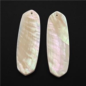 White MOP Shell Oval Pendant, approx 12-40mm [GM24636]