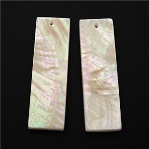 White MOP Shell Rectangle Pendant, approx 12-40mm [GM24638]