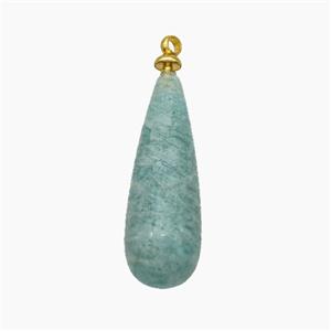 Natural Green Amazonite Teardrop Pendant, approx 8-25mm [GM24655]
