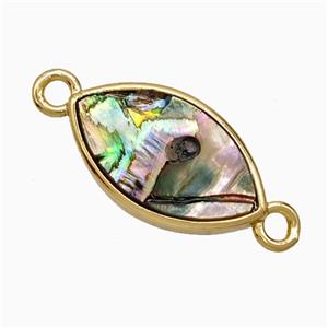 Abalone Shell Eye Connector Gold Plated, approx 11-19mm [GM24772]