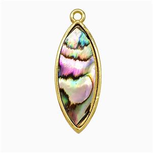 Abalone Shell Eye Pendant Gold Plated, approx 10-25mm [GM24783]