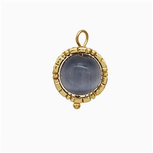 Gray Cateye Glass Ball Pendant, approx 8mm, 10mm [GM24868]
