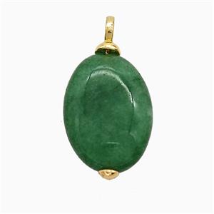 Green Aventurine Oval Pendant, approx 13-18mm [GM24905]