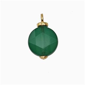 gemstone Pendant, gold plated, approx 10mm [GM24916]
