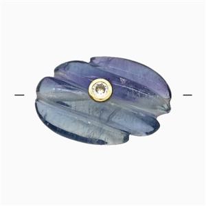 Multicolor Fluorite Beads Pave Zirconia, approx 16-25mm [GM24973]