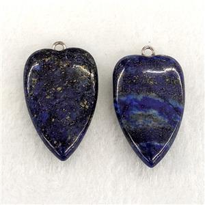 Natural Blue Lapis Lazuli Heart Pendant, approx 25-40mm [GM25019]
