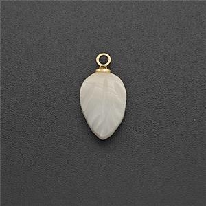 MOP Shell Leaf Pendant, approx 7-10mm [GM25084]
