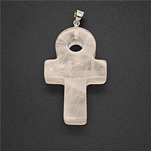 Gemstone Pendant, Platinum Plated, approx 20-30mm [GM25529]
