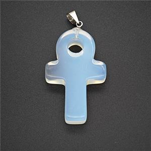 Gemstone Pendant, Platinum Plated, approx 20-30mm [GM25530]