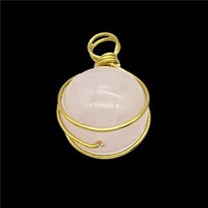 Gemstone Pendant, Platinum Plated, approx 16mm [GM25547]