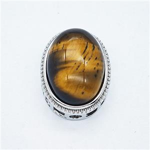 Gemstone Pendant, Antique Silver Plated, approx 17-21mm [GM25592-S]