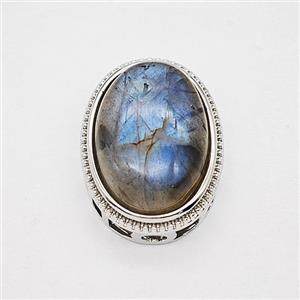 Gemstone Pendant, Antique Silver Plated, approx 17-21mm [GM25593-S]